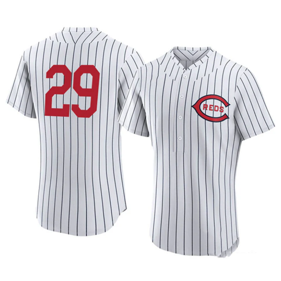 C.Reds #29 TJ Friedl Player White Steer Home Replica Baseball Jerseys