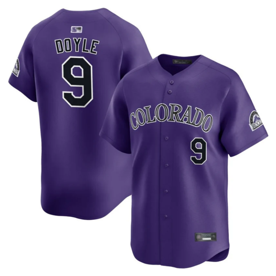 C.Rockies #9 Brenton Doyle Player Purple Limited Baseball Jerseys