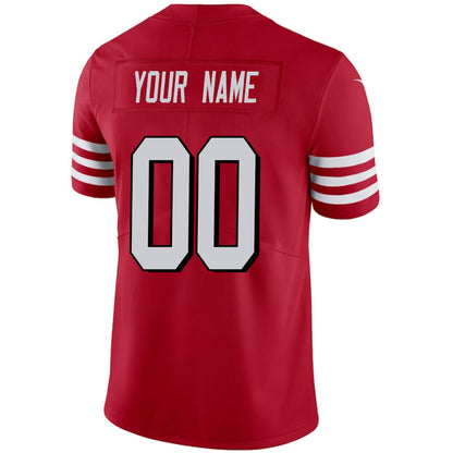 Custom SF.49ers Red Vapor F.U.S.E. Limited Jersey -Stitched American Football Jerseys