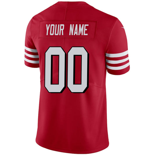 Custom SF.49ers Red Vapor F.U.S.E. Limited Jersey -Stitched American Football Jerseys