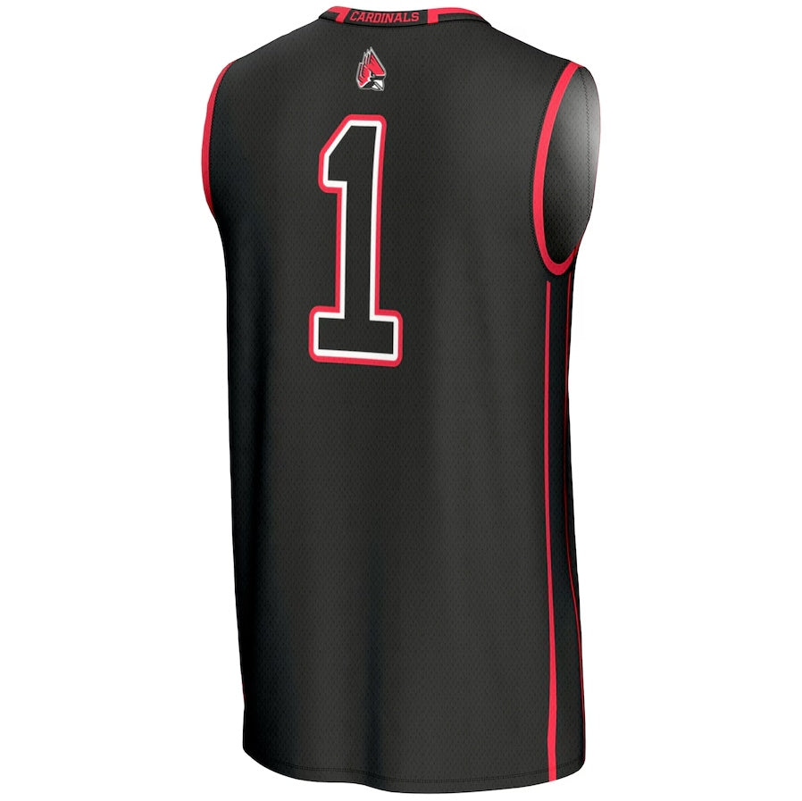 B.State Cardinals #1 Player Lightweight Basketball Jersey - Black Stitched American College Jerseys