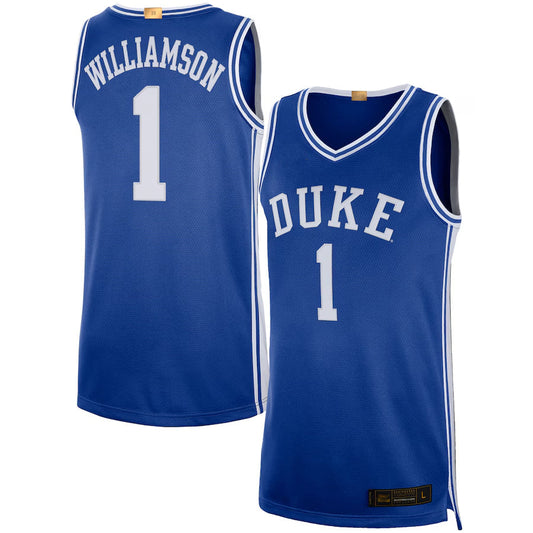 #1 Zion Williamson Player Royal Duke Blue Devils Limited Basketball Jerseys