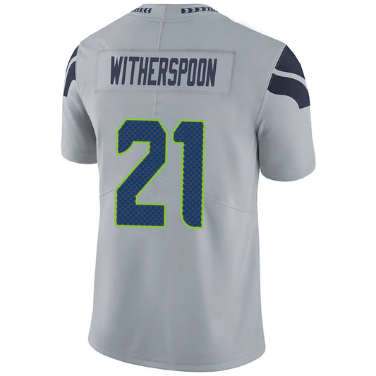 #21 Devon Witherspoon Player S.Seahawks Gray Vapor Limited Football Jerseys