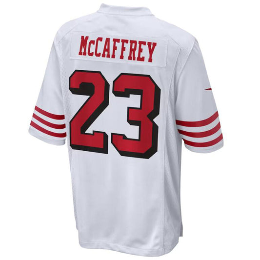 SF.49ers #23 Christian McCaffrey Player Tundra White Fashion Game Football Jerseys