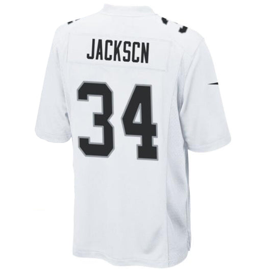 LV.Raiders #34 Bo Jackson Player White Game Football Jerseys