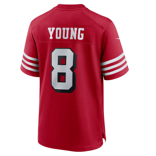 #8 Steve Young Player SF.49ers Scarlet Alternate Game Football Jerseys