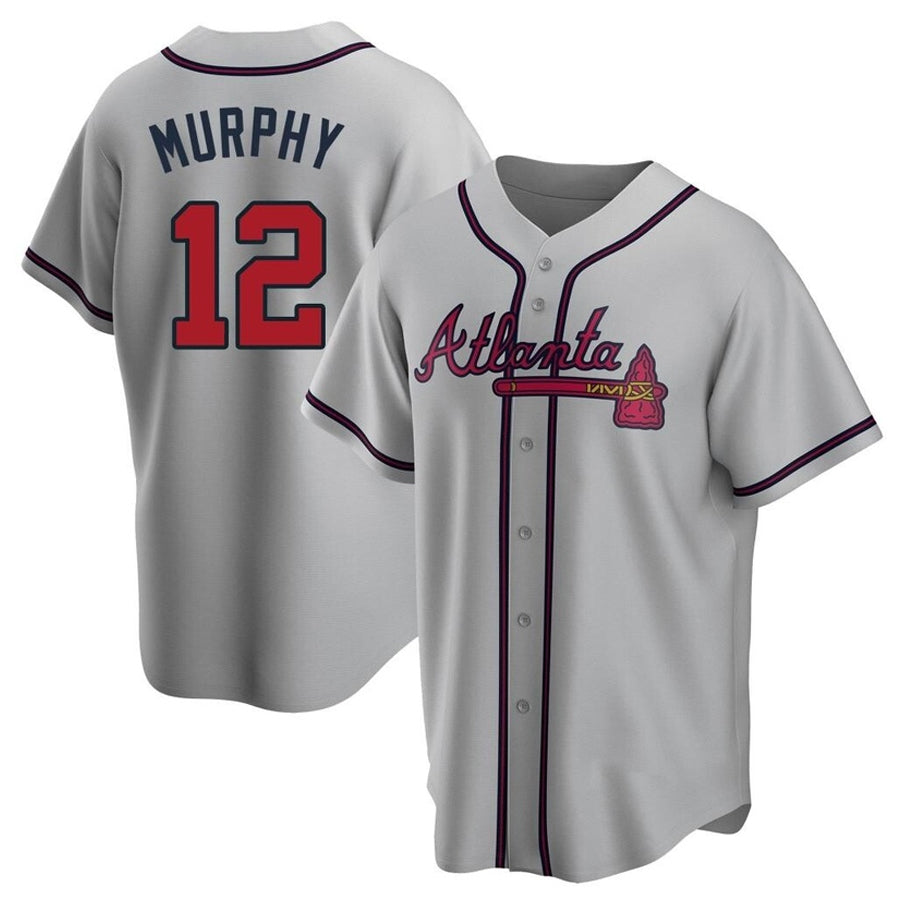 A.Braves #12 Sean Murphy Player Gray Replica Game Baseball Jerseys