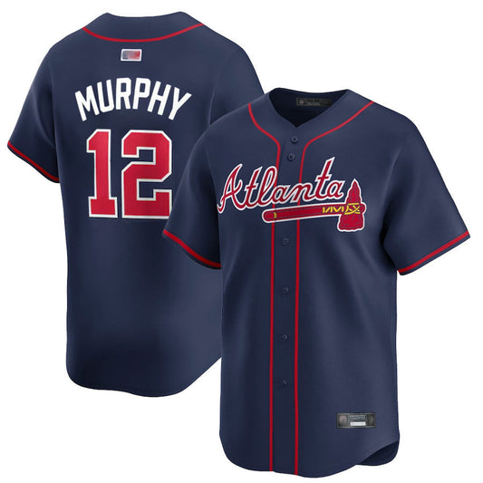 A.Braves #12 Sean Murphy Player Navy Limited Home Baseball Jerseys