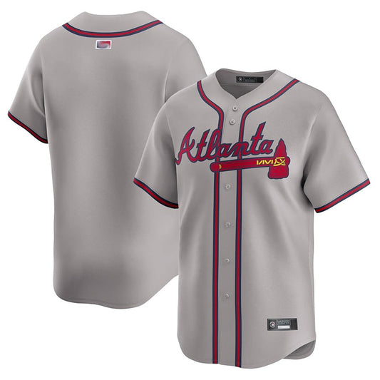 A.Braves Blank Player Gray Limited Home Baseball Jerseys