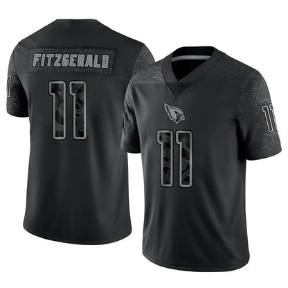A.Cardinals #11 Larry Fitzgerald Player Black RFLCTV Limited Football Jerseys