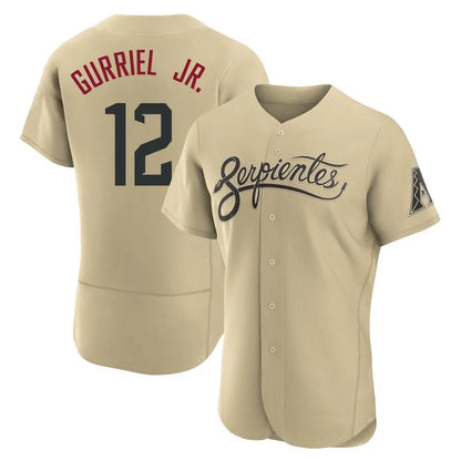 A.Diamondbacks #12 Lourdes Gurriel Jr. Player Gold City Connect Elite Baseball Jerseys