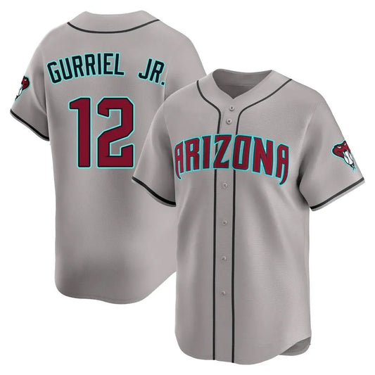 A.Diamondbacks #12 Lourdes Gurriel Jr. Player Gray Home Game Baseball Jerseys