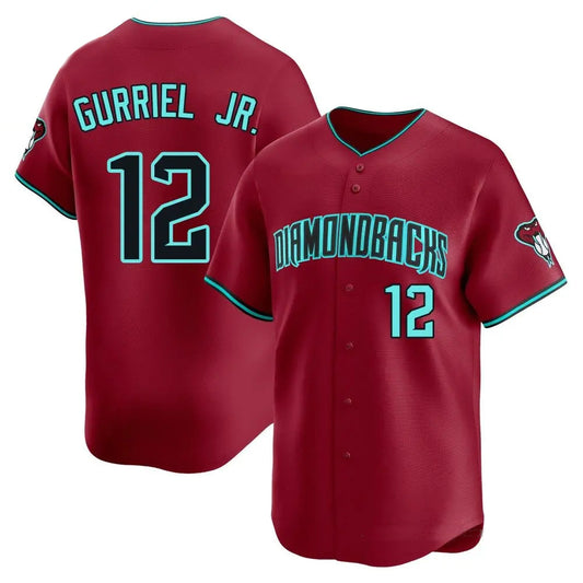 A.Diamondbacks #12 Lourdes Gurriel Jr. Player Red Limited Game Baseball Jerseys