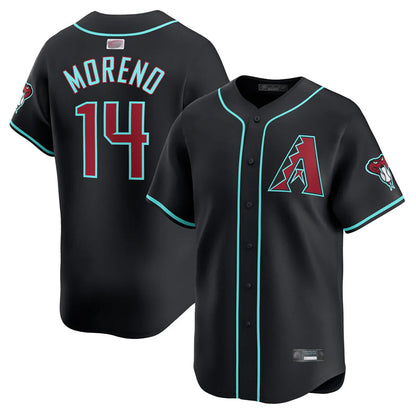 A.Diamondbacks #14 Gabriel Moreno Player Black Home Limited Baseball Jerseys