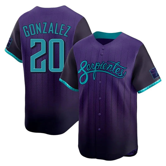 A.Diamondbacks #20 Luis Gonzalez Player Purple City Connect Limited Baseball Jerseys