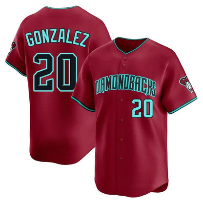 A.Diamondbacks #20 Luis Gonzalez Player Red Limited Home Baseball Jerseys