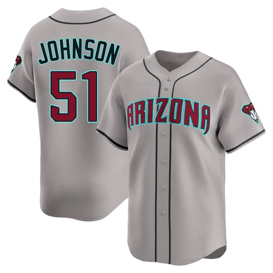 A.Diamondbacks #51 Randy Johnson Player Limited Gray Baseball Jerseys