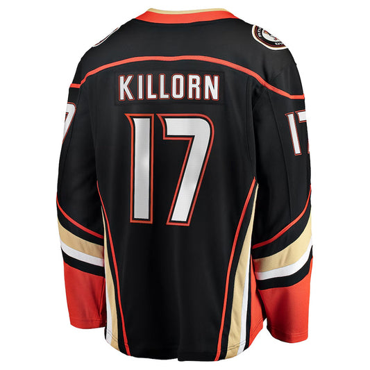 A.Ducks #17 Alex Killorn Player Fanatics Home Breakaway Black hockey Jerseys