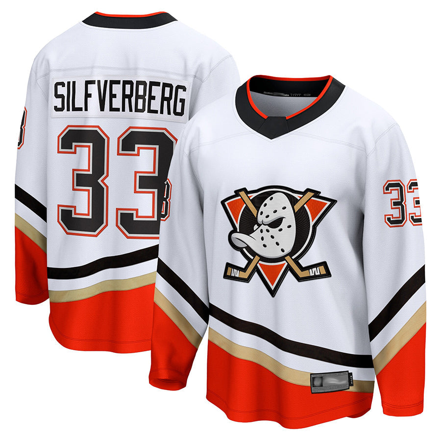 A.Ducks #33 Jakob Silfverberg Player Fanatics Special Edition Breakaway White Hockey Jerseys