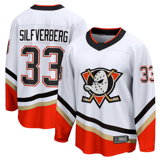 A.Ducks #33 Jakob Silfverberg Player Fanatics Special Edition Breakaway White Hockey Jerseys