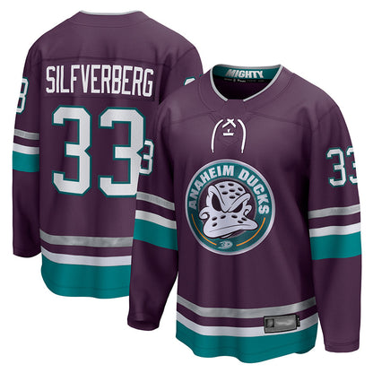 A.Ducks #33 Jakob Silfverberg Player Replica Anniversary Maroon Hockey Jerseys