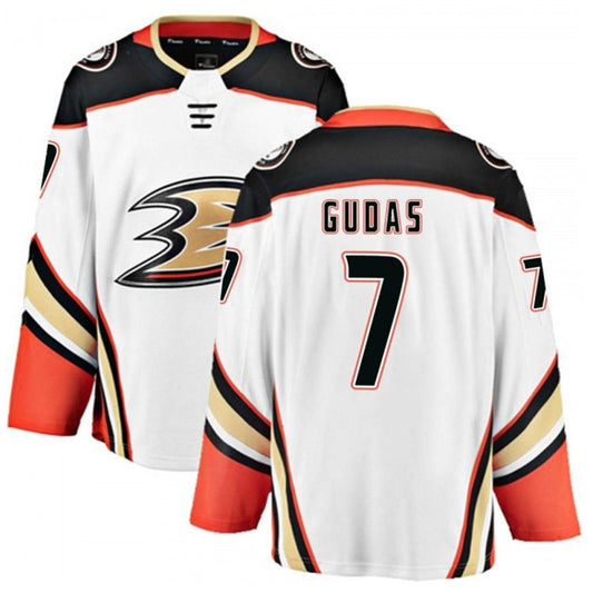 A.Ducks #7 Radko Gudas Player Fanatics Breakaway White Hockey Jerseys