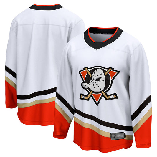 A.Ducks Blank Player Fanatics Breakaway White Home Hockey Jerseys