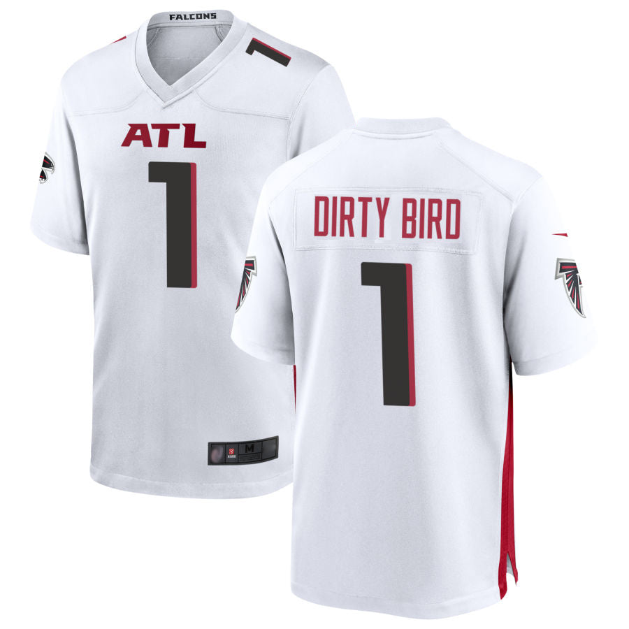A.Falcons #1 Dirty Birds Player White Home Game Football Jerseys