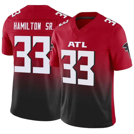 A.Falcons #33 Antonio Hamilton Sr. Player Red Vapor F.U.S.E. Limited Football Jerseys