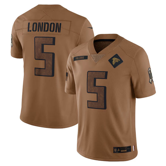 A.Falcons #5 Drake London Player Brown Salute To Service Limited Football Jerseys
