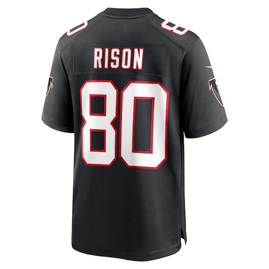 A.Falcons #80 Andre Rison Player Black Throwback Game Football Jerseys