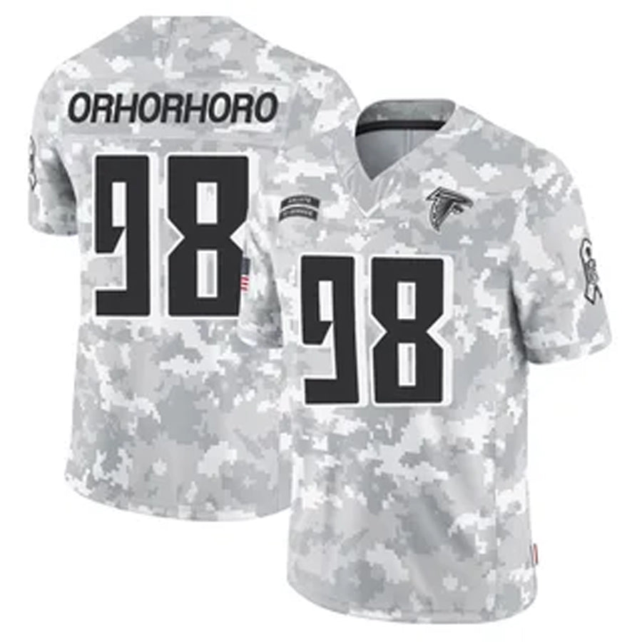 A.Falcons #98 Ruke Orhorhoro Player Arctic Camo Salute to Service Limited Football Jerseys