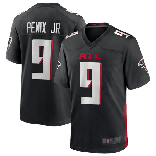 A.Falcons #9 Michael Penix Jr. Player Black Game Football Jerseys