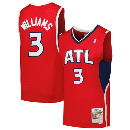 A.Hawks #3 Lou Williams Player Mitchell & Ness Red Classics Swingman Basketball Jerseys