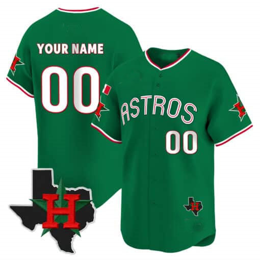Custom H.Astros Mexico Texas Patch Vapor Premier Limited V3 Stitched Baseball Jerseys