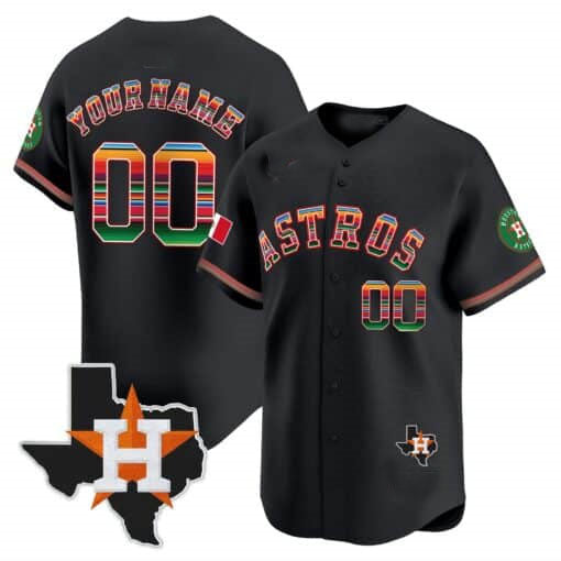 Custom H.Astros Mexico Texas Patch Vapor Premier Limited Baseball Jerseys