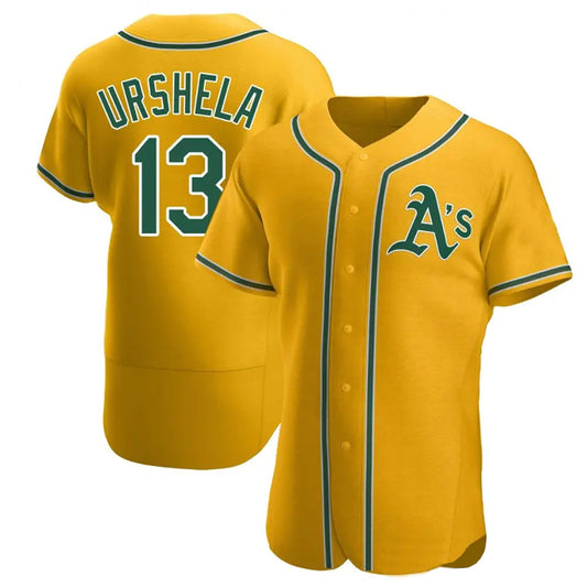 Athletics #13 Gio Urshela Player Gold Limited Elite Baseball Jerseys