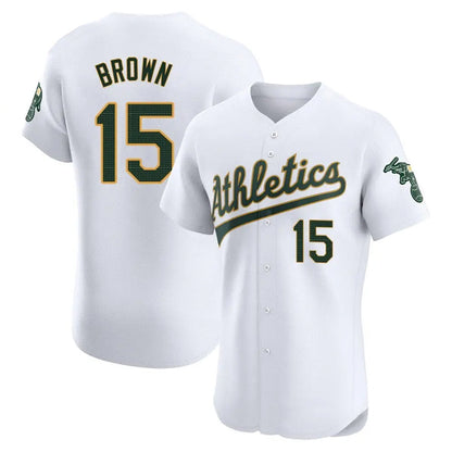 Athletics #15 Seth Brown Player White Limited Elite Baseball Jerseys
