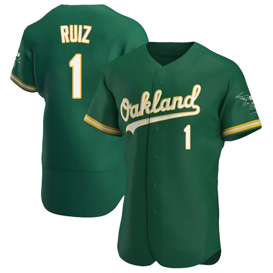 Athletics #1 Esteury Ruiz Player Green Limited Elite Home Baseball Jerseys