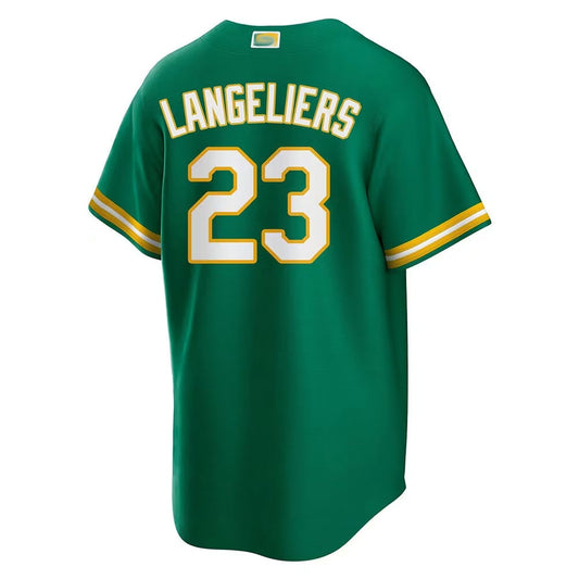 Athletics #23 Shea Langeliers Player Green Limited Baseball Jerseys