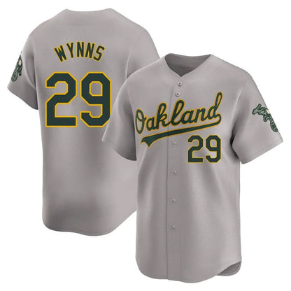 Athletics #29 Austin Wynns Player Gray Home Game Baseball Jerseys