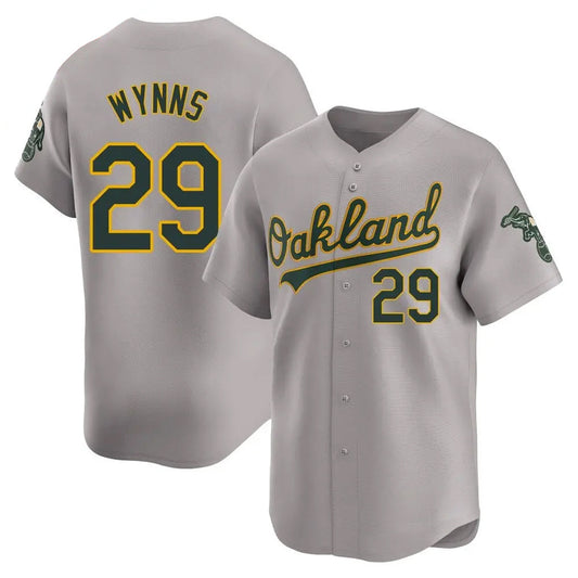 Athletics #29 Austin Wynns Player Gray Home Game Baseball Jerseys