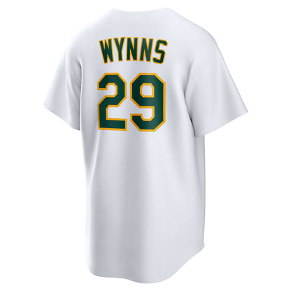 Athletics #29 Austin Wynns Player White Home Game Baseball Jerseys
