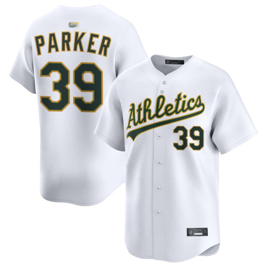 Athletics #39 Dave Parker Player White Limited Home Game Baseball Jerseys