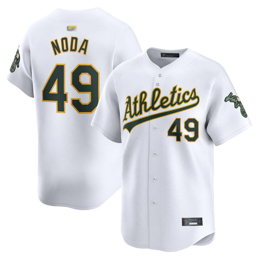 Athletics #49 Ryan Noda Player White Home Limited Baseball Jerseys