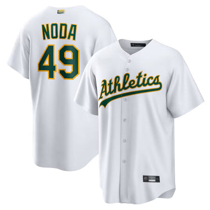 Athletics #49 Ryan Noda Player White Replica Game Baseball Jerseys