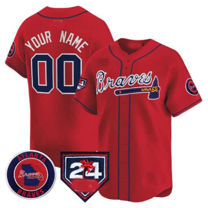 Custom A.Braves Spring Training Patch Vapor Premier Limited ¨CStitched Baseball Jerseys