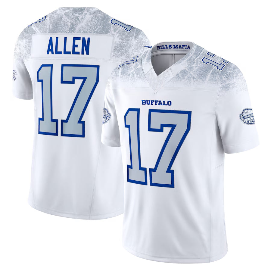 B.Bills #17 Josh Allen Player White Rivalries Collection Vapor Limited Football Jerseys