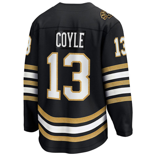 B.Bruins #13 Charlie Coyle Player Fanatics Breakaway Home Black Hockey Jerseys