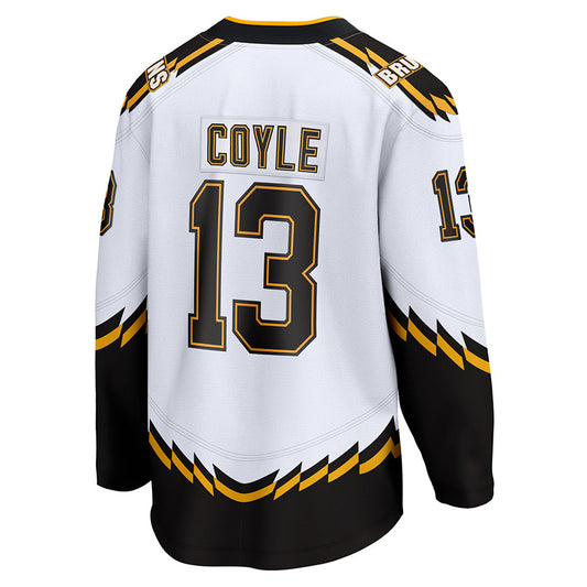 B.Bruins #13 Charlie Coyle Player Special Edition Breakaway White Hockey Jerseys